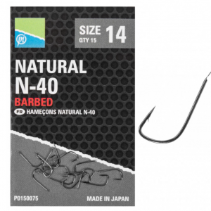 Gotowe przypony Preston Natural N-40 15szt.